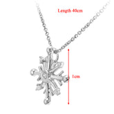 Diamond Sowflake Geometric Pendant in 9ct White Gold